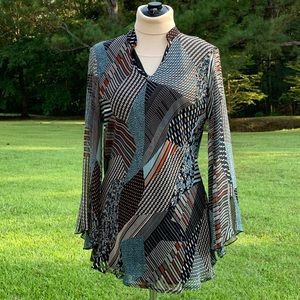 Multicolor Modern Bohemian Style Shirt XL